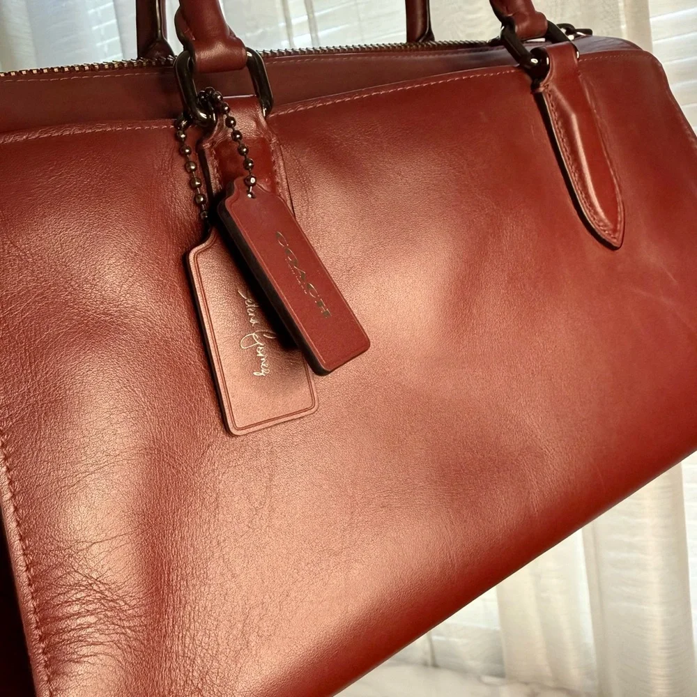 COACH x Selena Gomez Leather Crystal Embellished Bond Bag Satchel - Picture 9 of 11